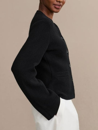 Elegant Button - Front Knit Cardigan