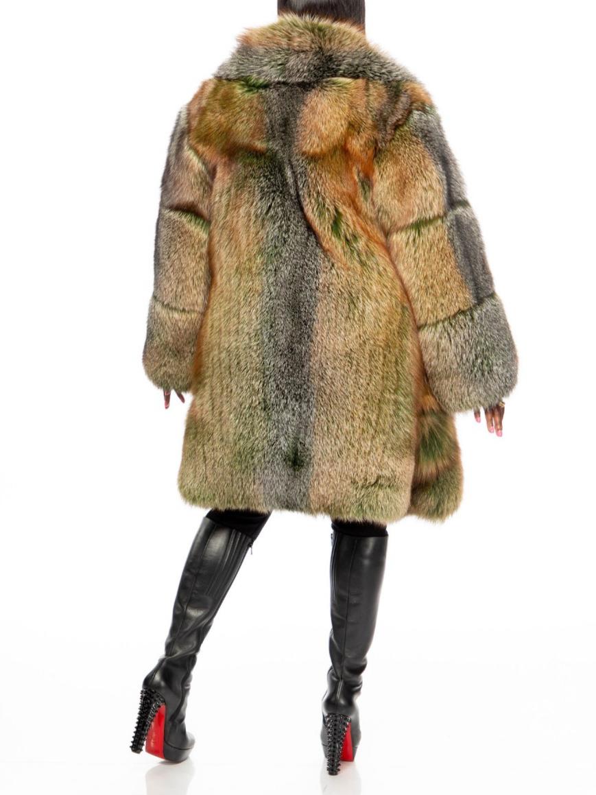 Trendy Mid Length Fur Coat