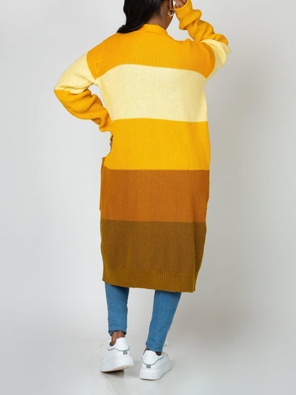 Mustard Monochrome Midi Cardigan