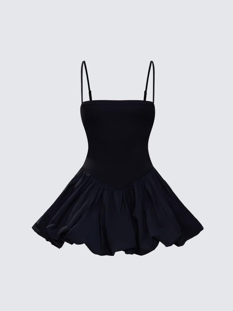 Black Bubble Mini Dress