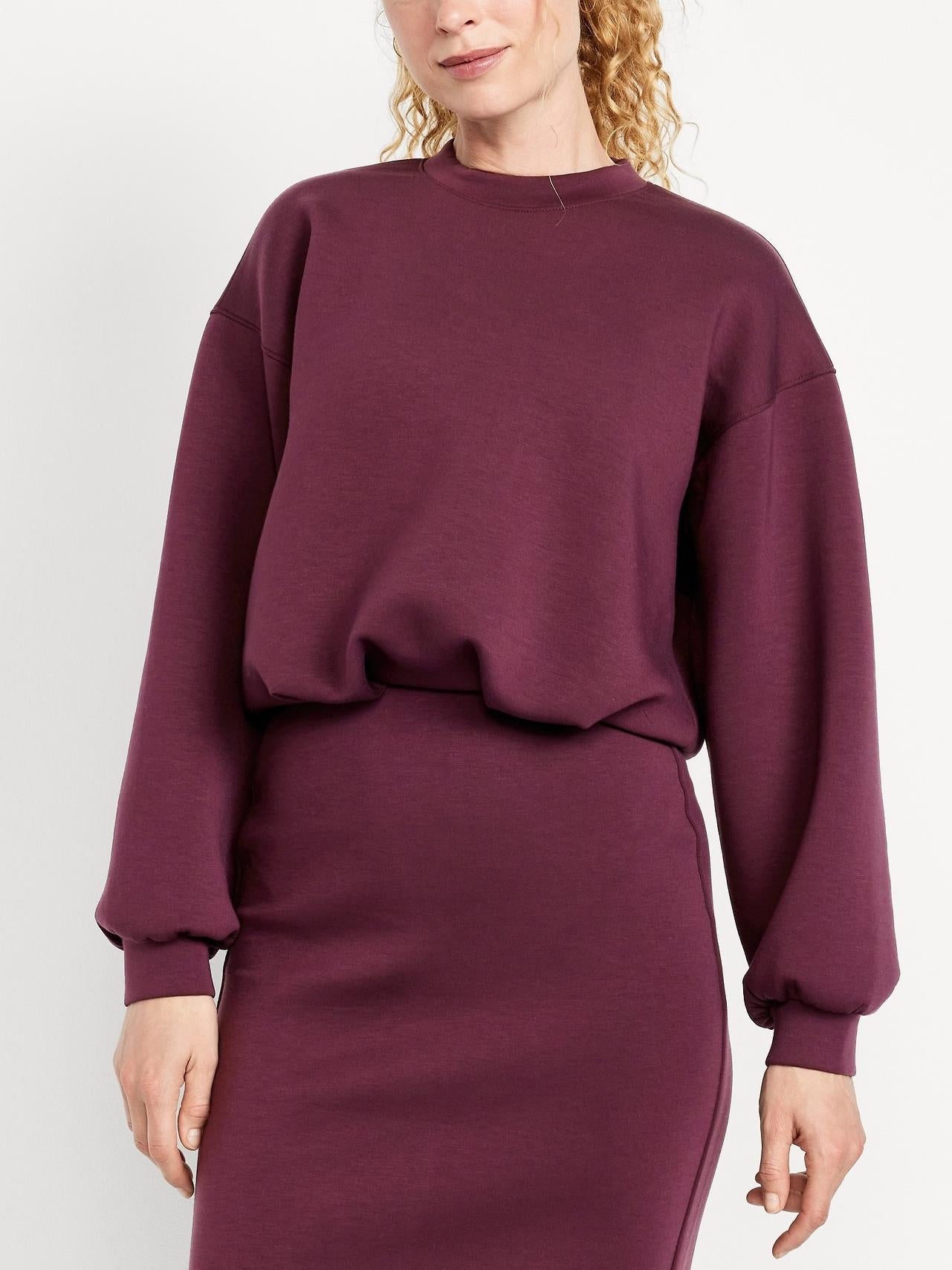 Trendy Bubble-Hem Sweatshirt