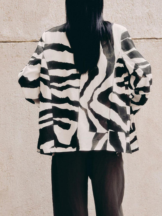 Zebra Print Blazer
