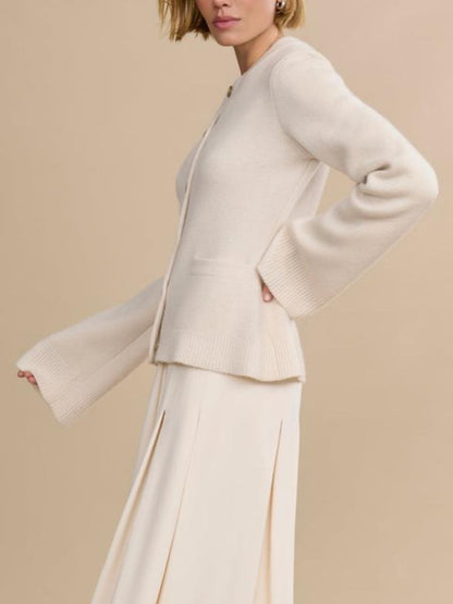 Elegant Button - Front Knit Cardigan