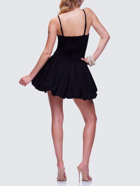 Black Bubble Mini Dress