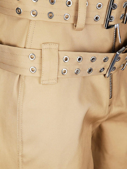 Duchesse Nylon Belted Shorts