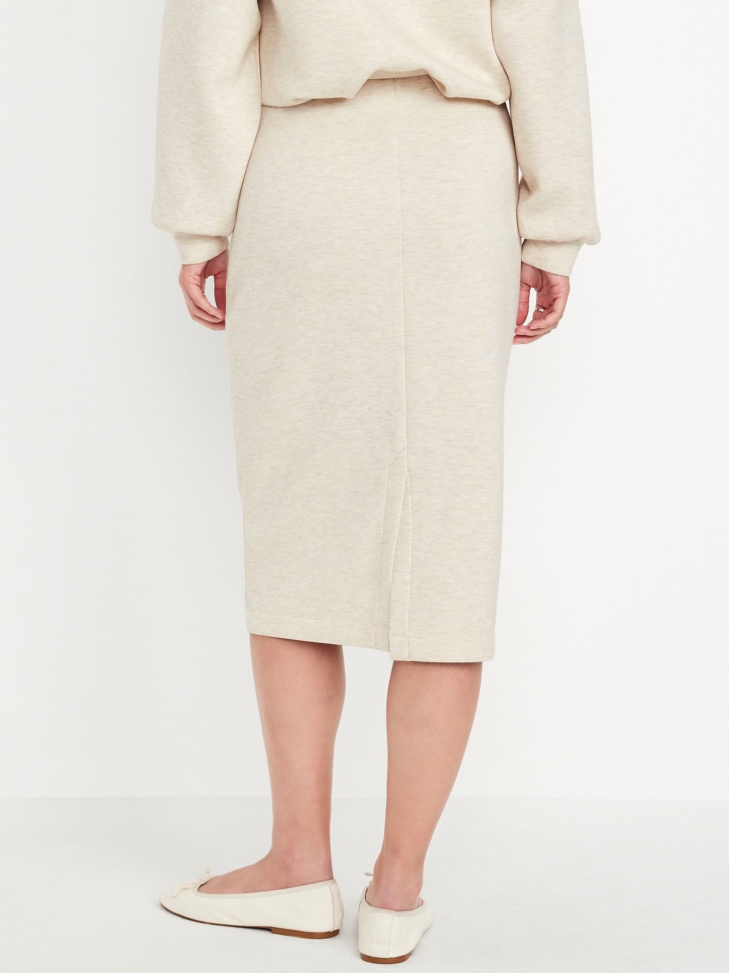 High-Waisted Midi Skirt