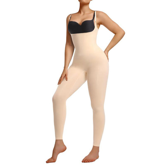 3-in-1 Open Bust Full Body Shaper Jumpsuit Waist Slim Thigh Slim Butt Lift Shapewear