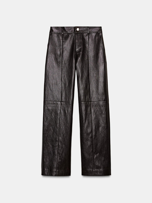 Faux Leather Straight Pant