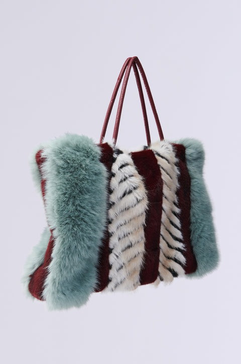 Multi Faux Fur Tote