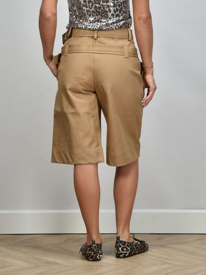 Duchesse Nylon Belted Shorts