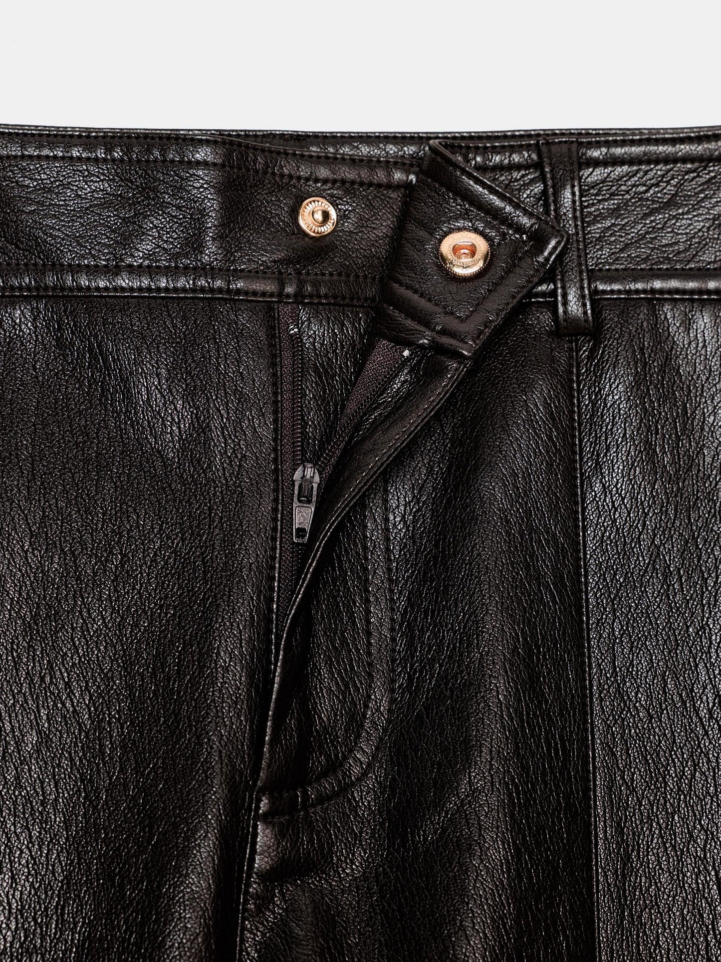 Faux Leather Straight Pant