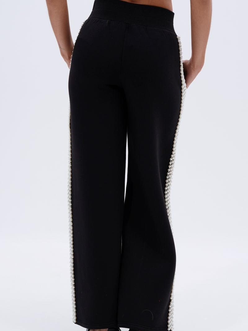 Elegant Pearl-Embellished Tracksuit