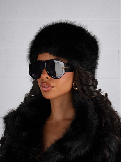Luxe Faux Fur Coat & Hat