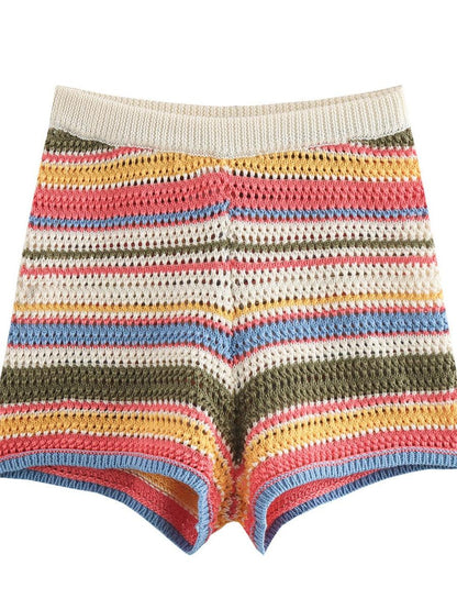 Colorful Knit Shorts