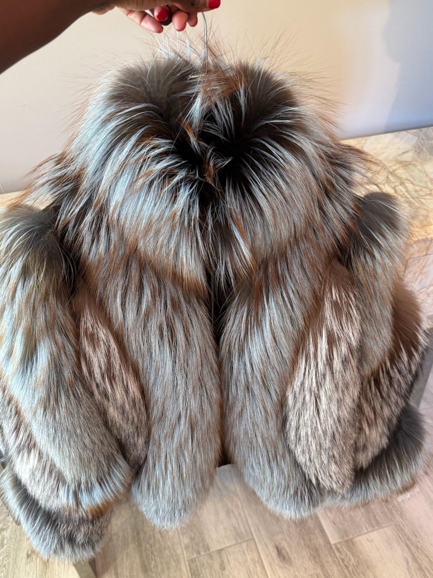Luxurious Ombre Multi-Tone Fur Jacket