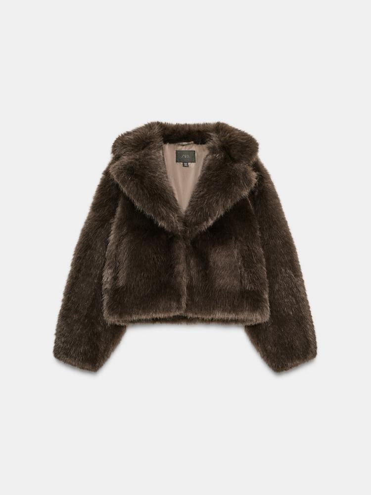 Trendy Short Faux Fur Coat