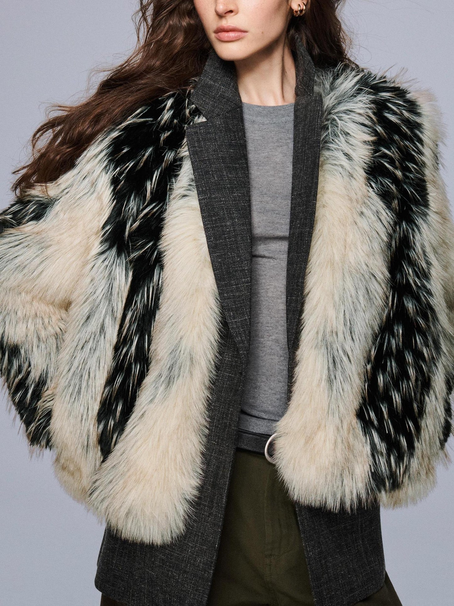 Trendy Faux Fur Short Coat
