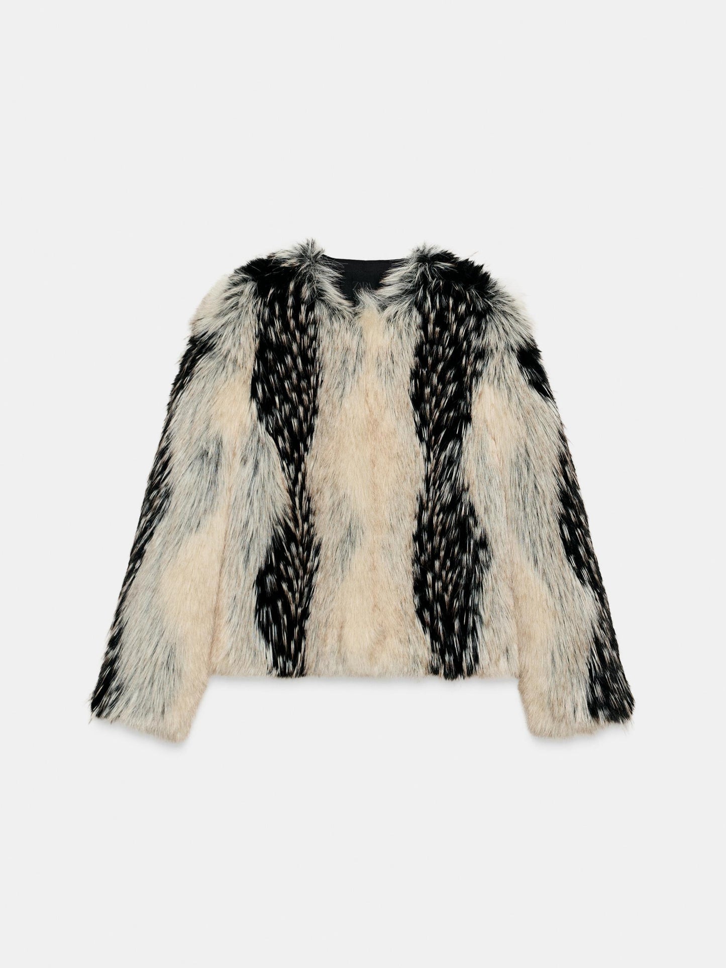 Trendy Faux Fur Short Coat
