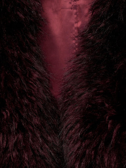 Luxury fur jacket with lapels