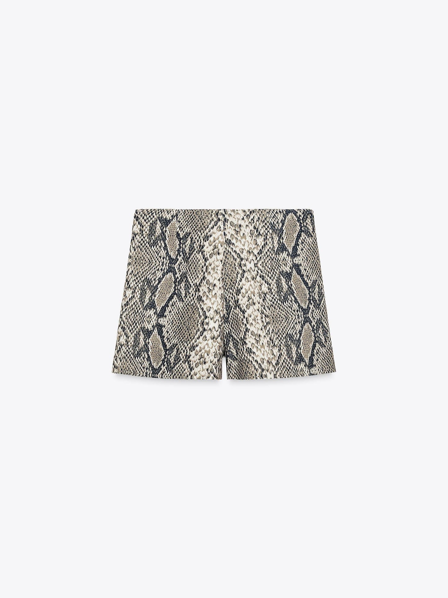 Snakeskin Print Gold Accent Mini Skirt