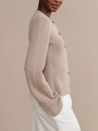 Elegant Button - Front Knit Cardigan