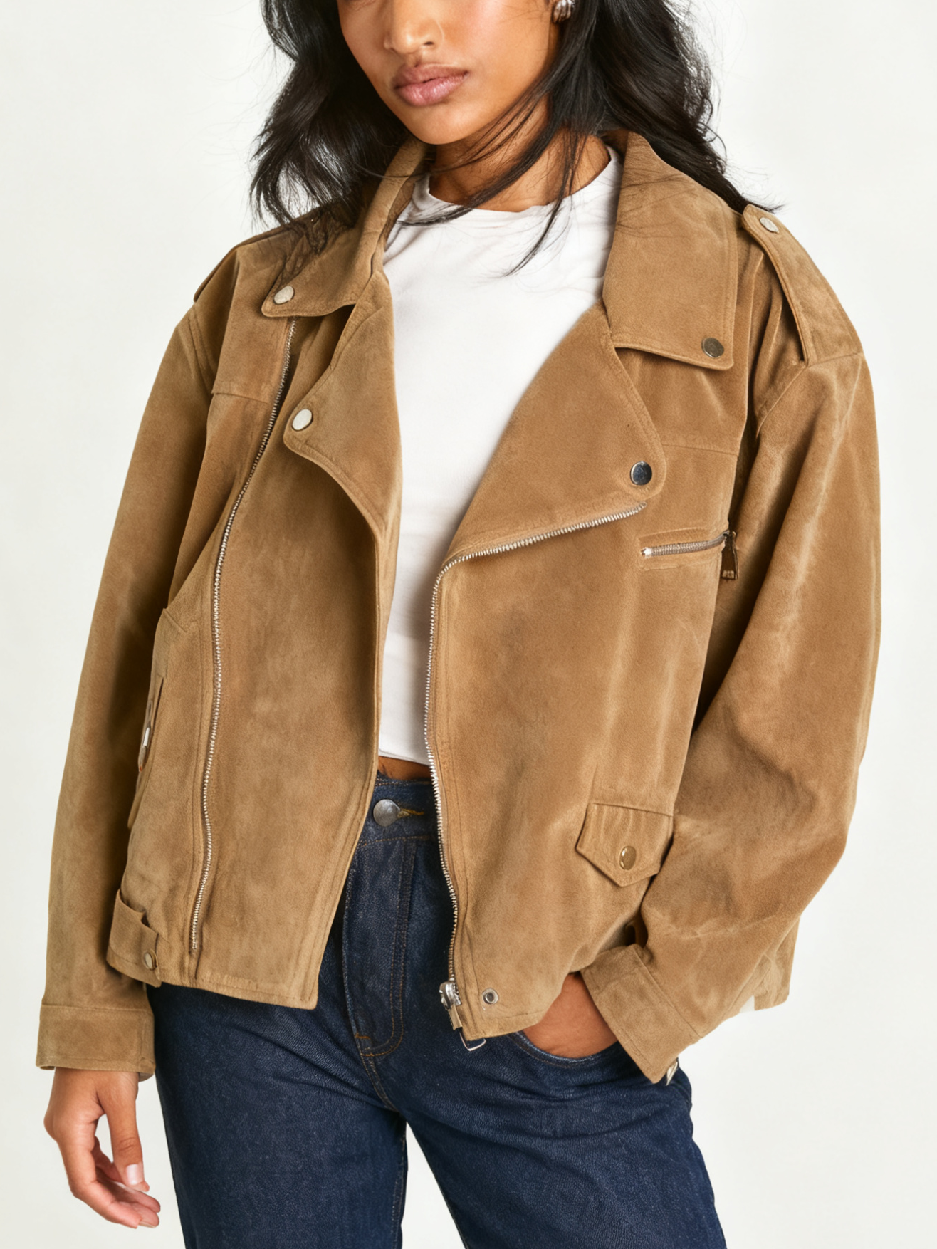 Stylish Oversized Biker Jacket