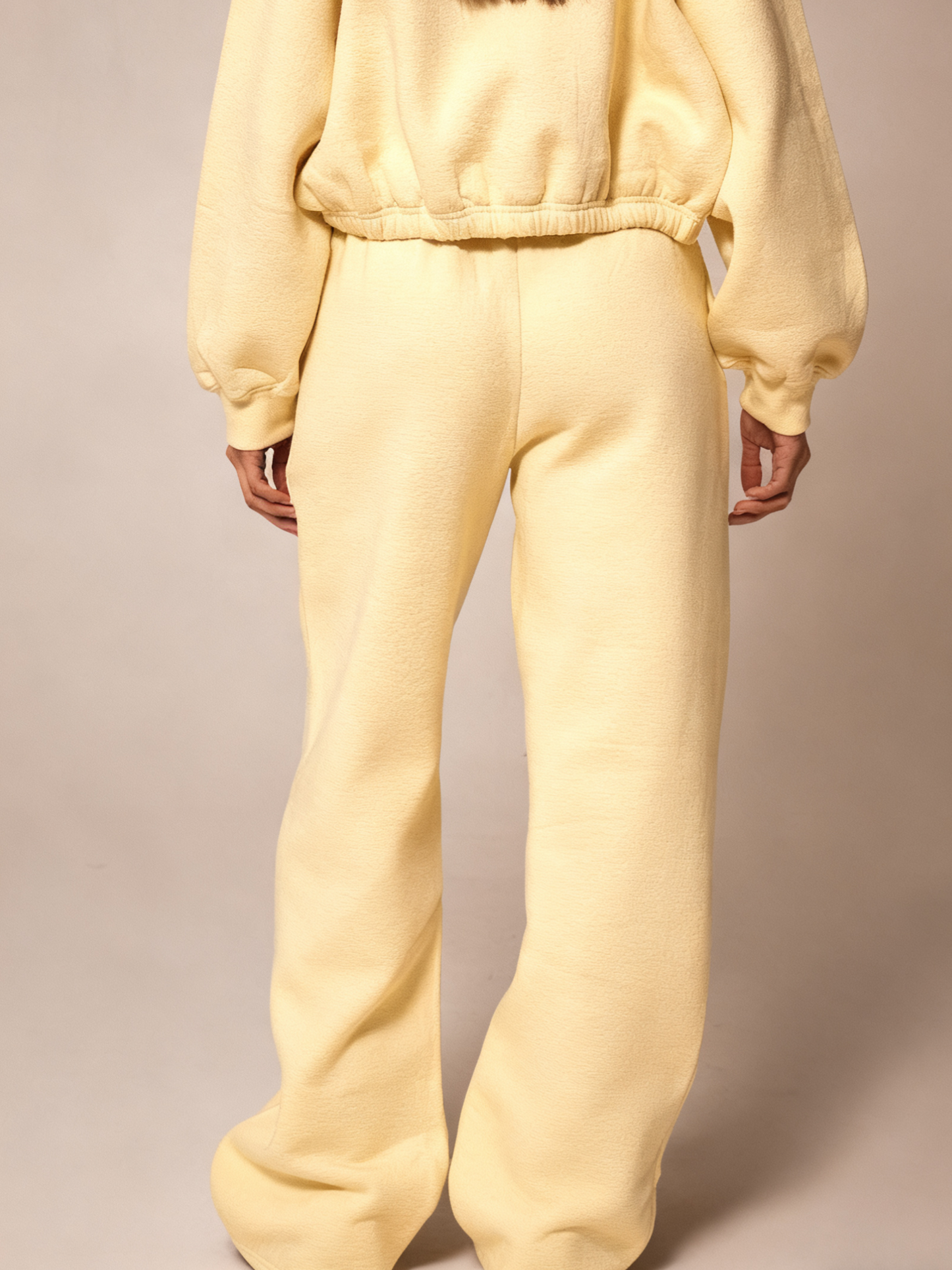 Butter Cream Oversized Two Piece Sweat Set