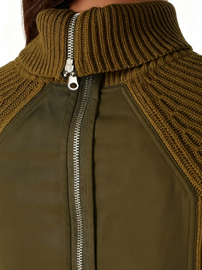 Zip Back Turtleneck Sweater