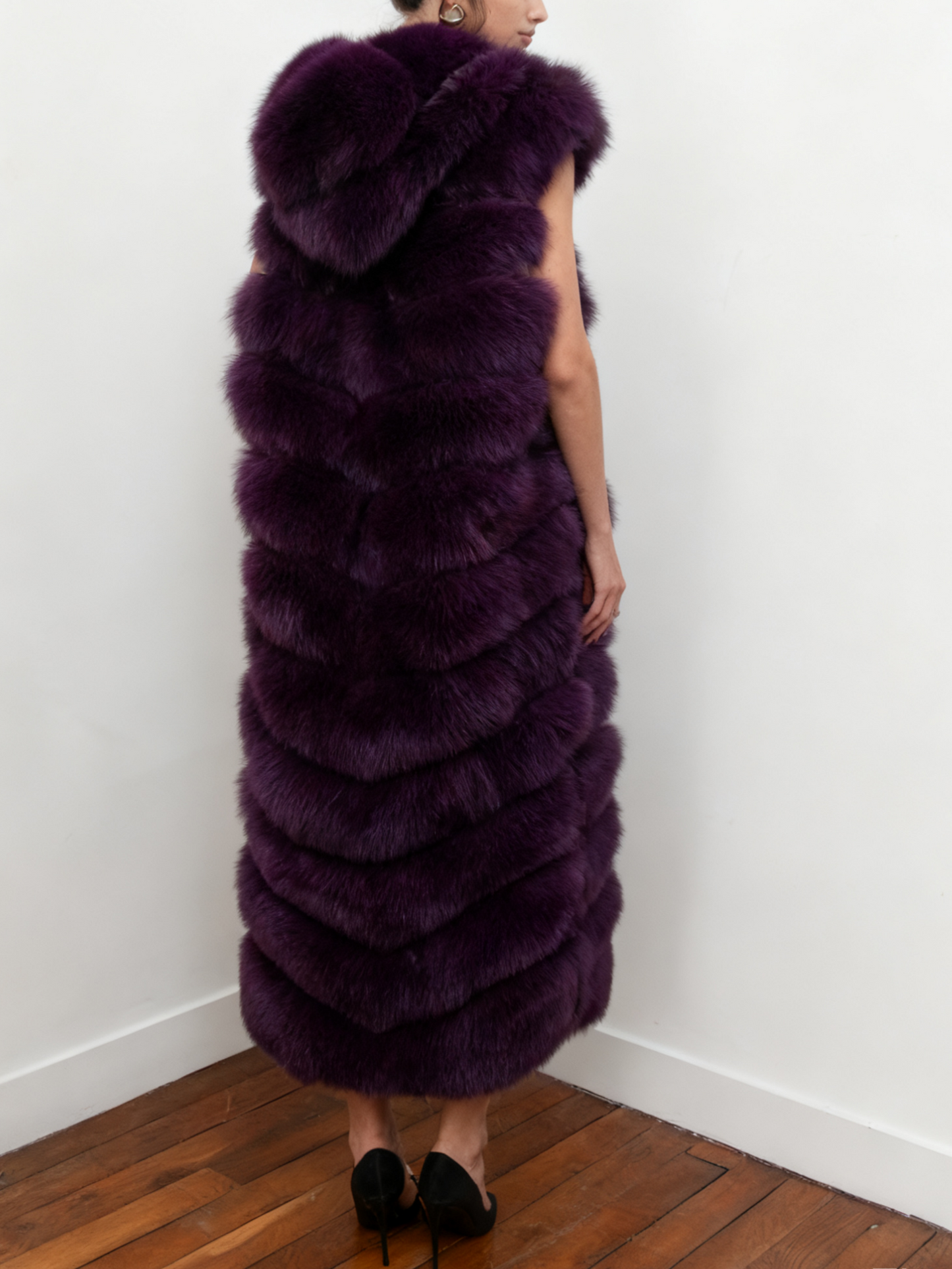 Stylish Sleeveless Winter Outerwear Luxury Long Faux Fur Vest