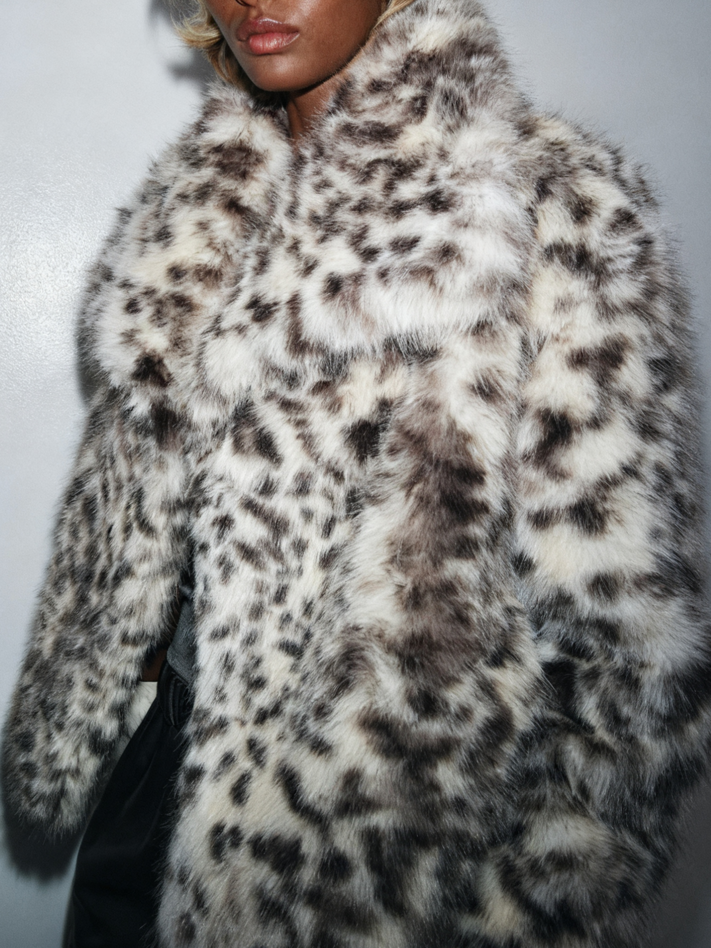 Animal Print Faux Fur Jacket
