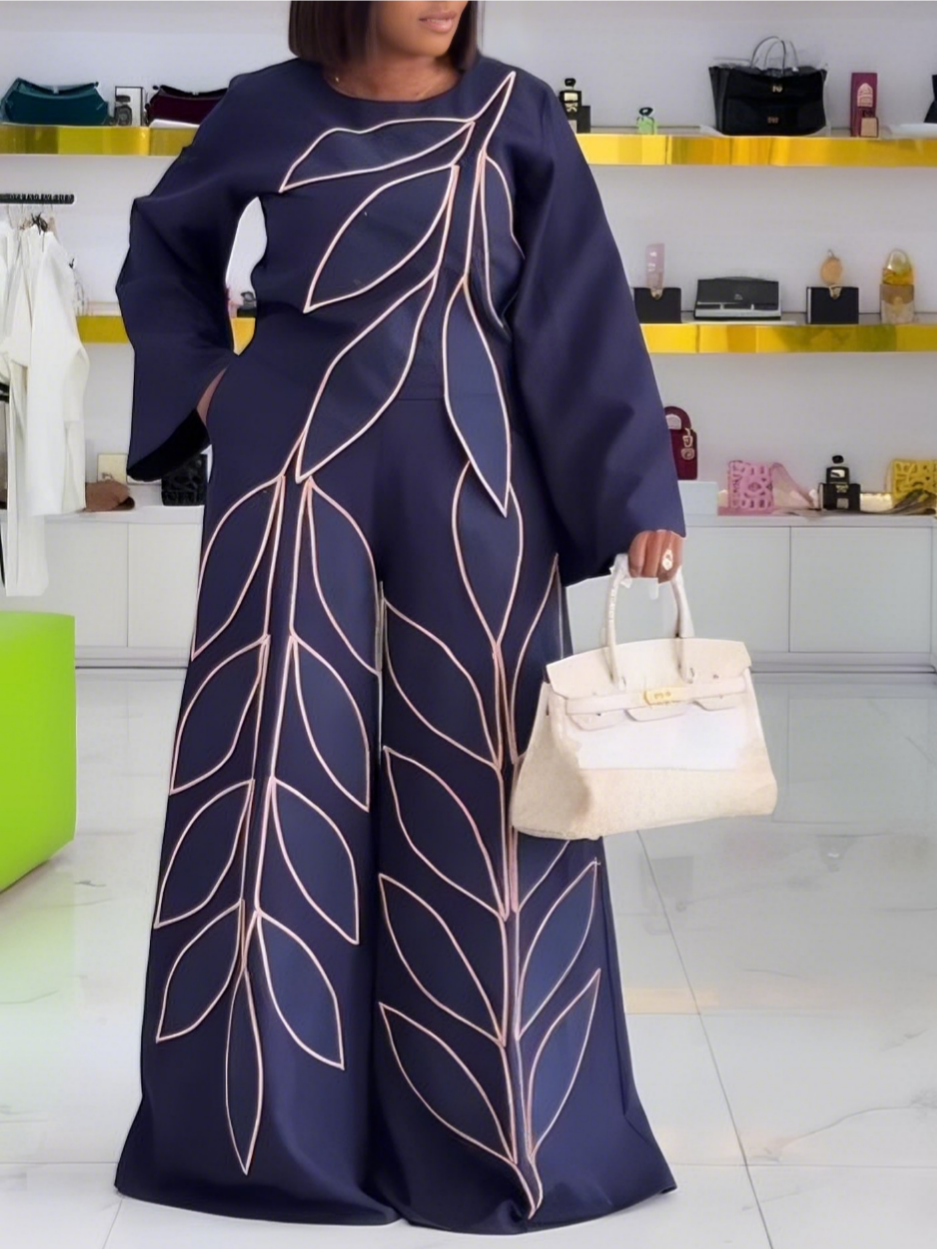 Navy Blue Two-Piece Set