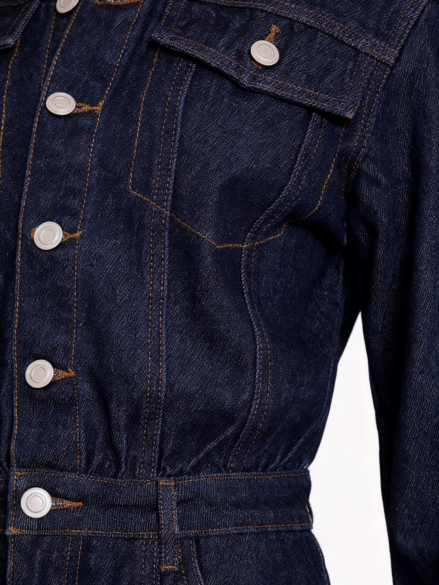 Stylish Long Sleeve Denim Jumpsuit