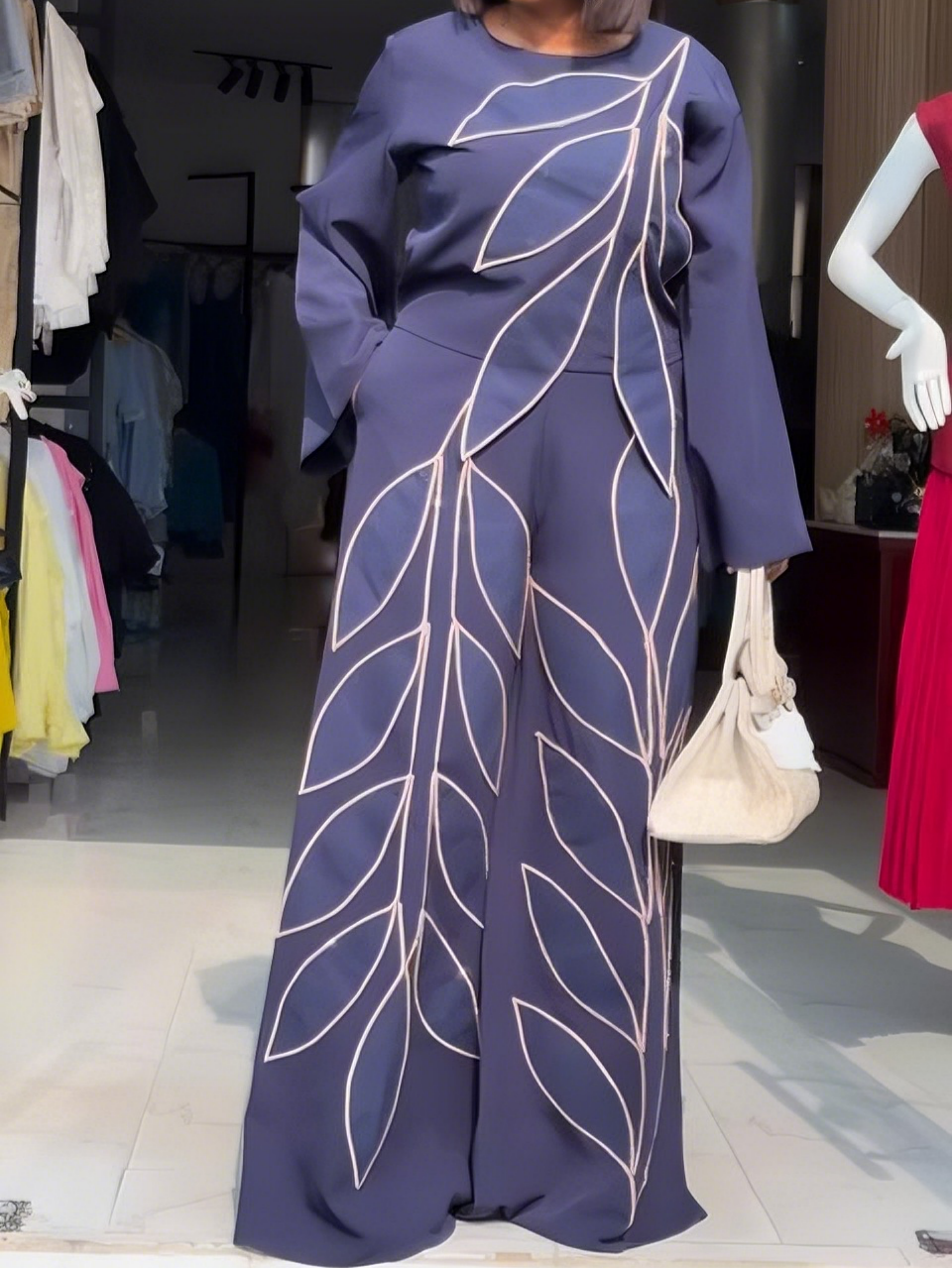 Navy Blue Two-Piece Set