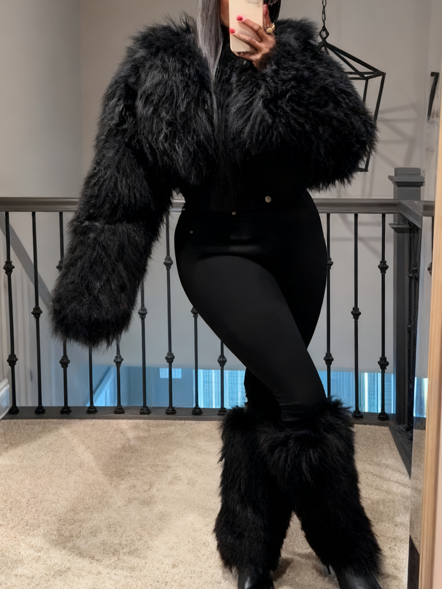 Mongolian Faux Fur Jacket