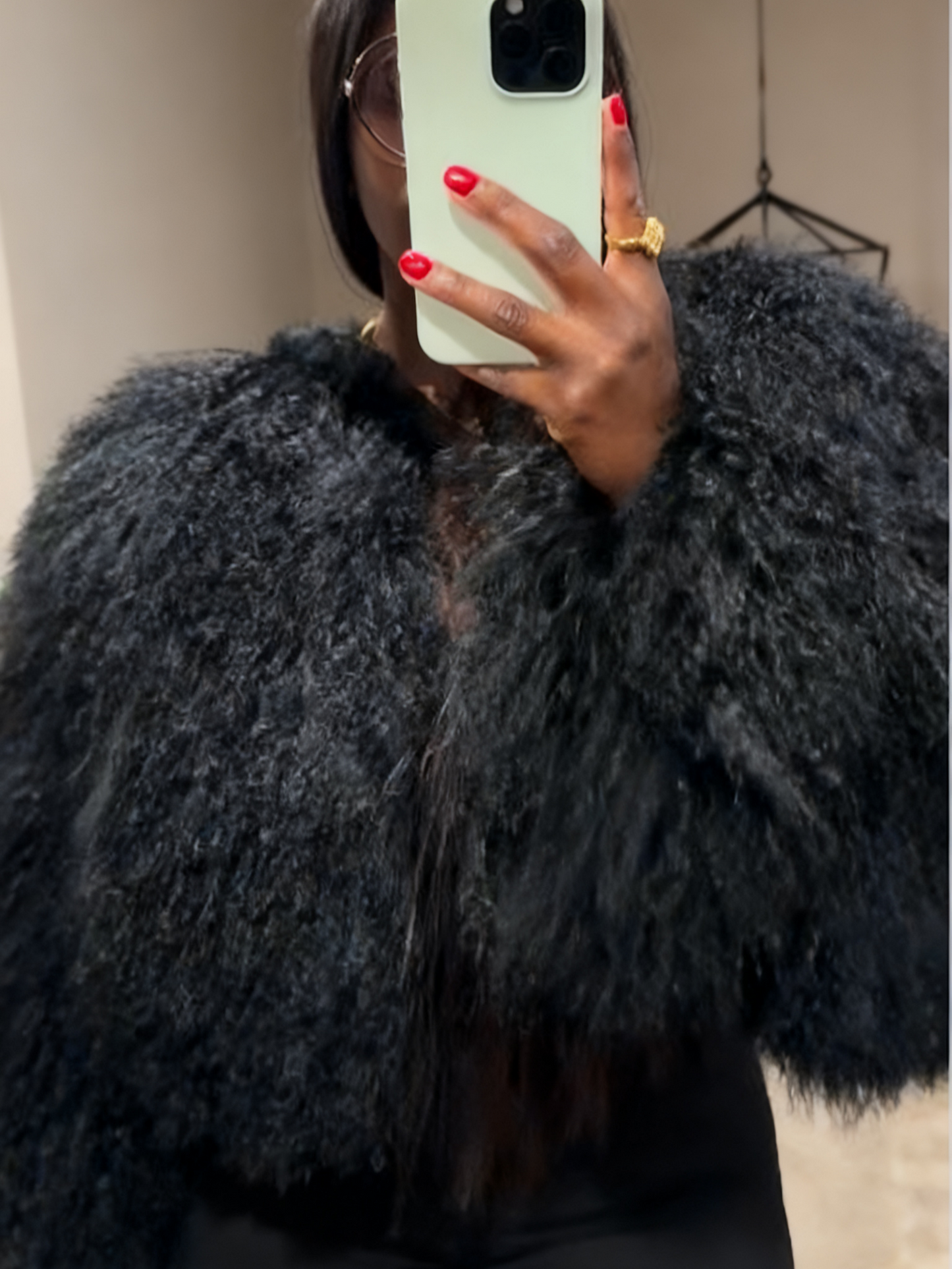 Mongolian Faux Fur Jacket