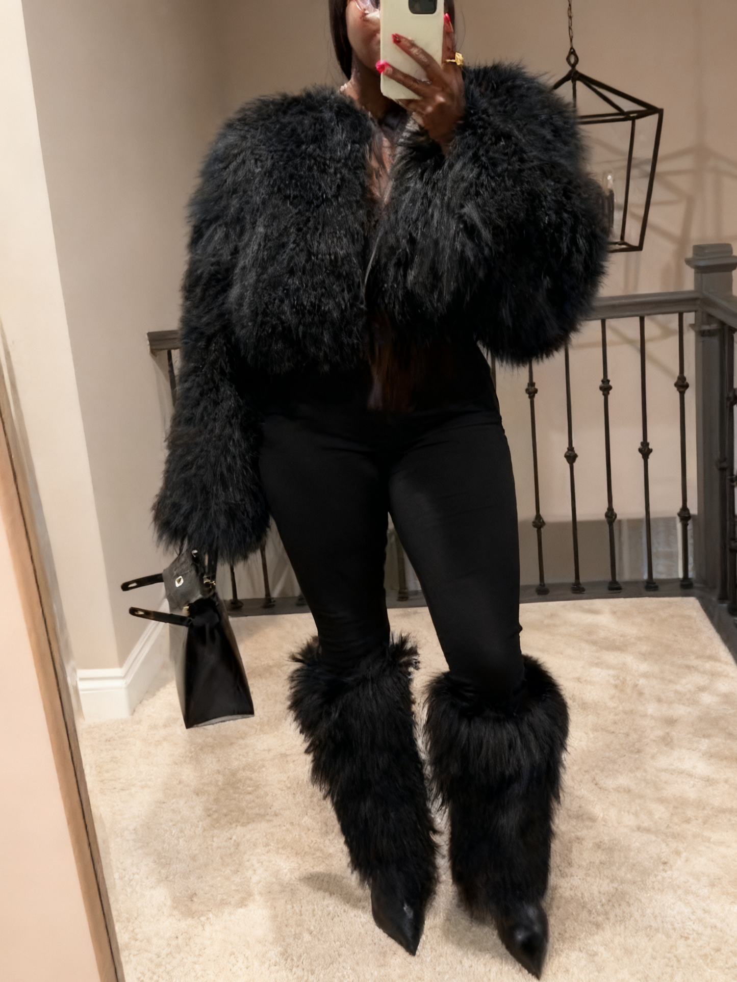 Mongolian Faux Fur Jacket