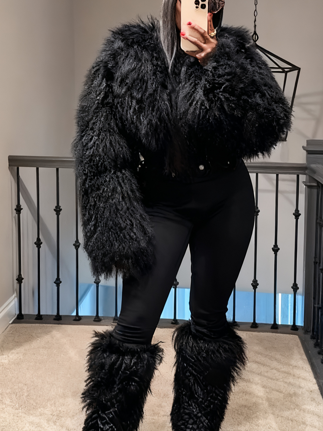 Mongolian Faux Fur Jacket