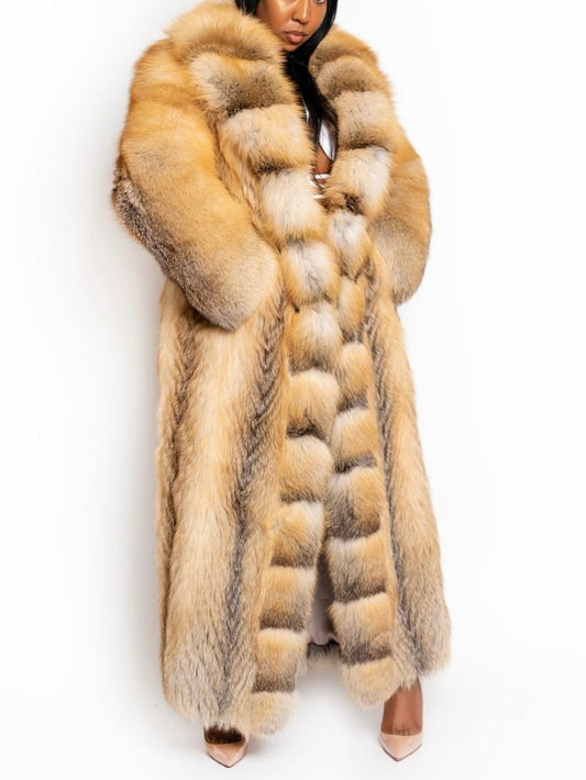 Golden Island Full Length Fox Fur Coat
