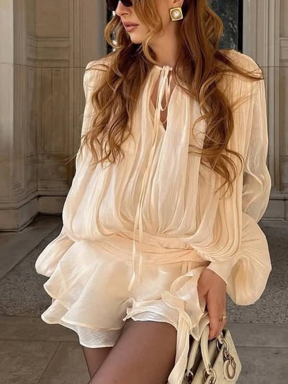 Eugénie ruffled mini dress