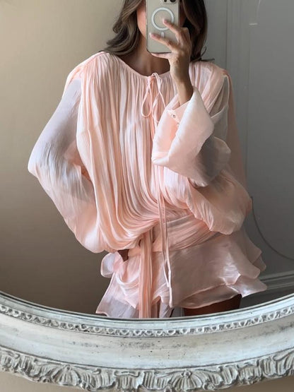 Eugénie ruffled mini dress