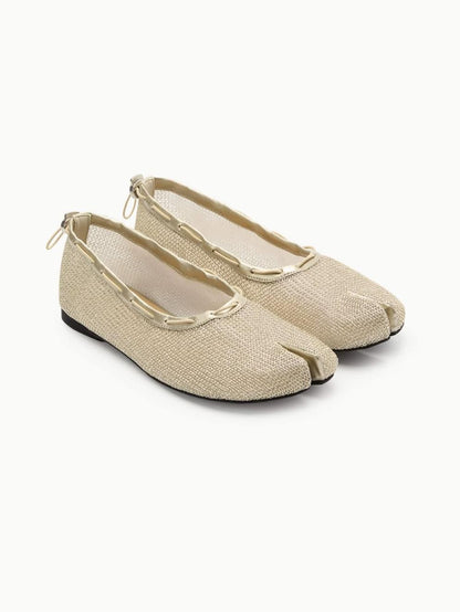 Pig Feet Shoes Mesh Air String Flat