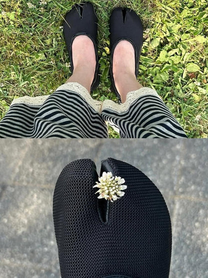 Pig Feet Shoes Mesh Air String Flat