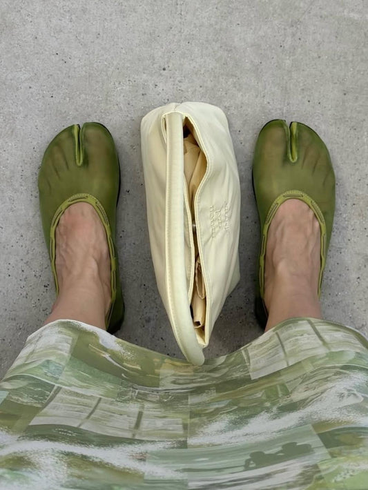 Pig Feet Shoes Mesh Air String Flat