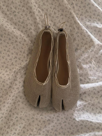 Pig Feet Shoes Mesh Air String Flat