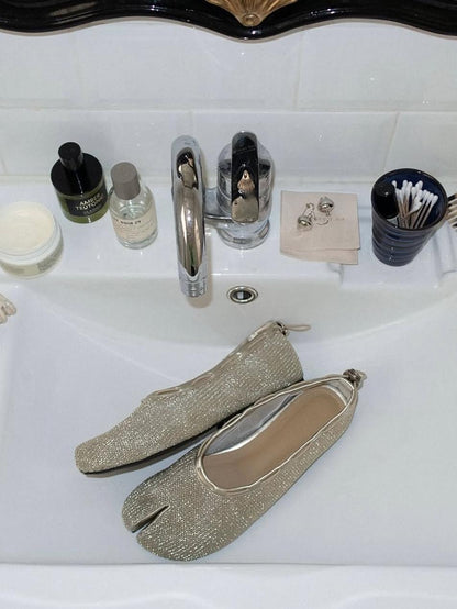 Pig Feet Shoes Mesh Air String Flat