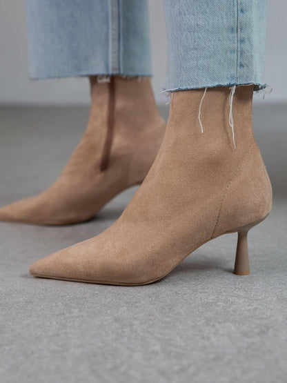 Elegant Suede Ankle Sock - Style Boots