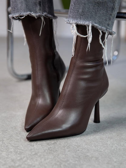 Fashionable Leather Ankle Sock - Style Boots