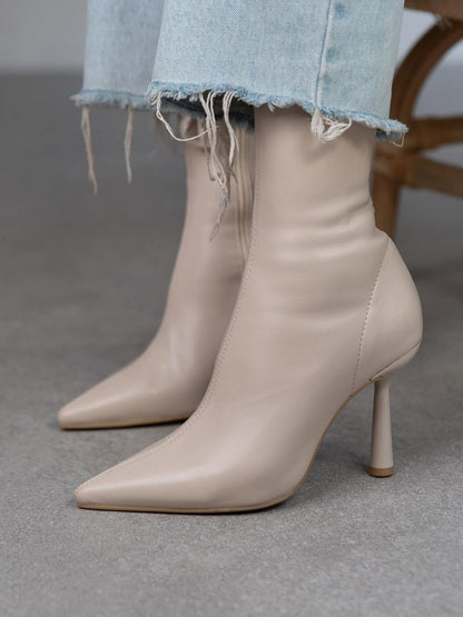Fashionable Leather Ankle Sock - Style Boots