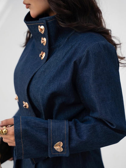 Chic Denim Two-Piece Set