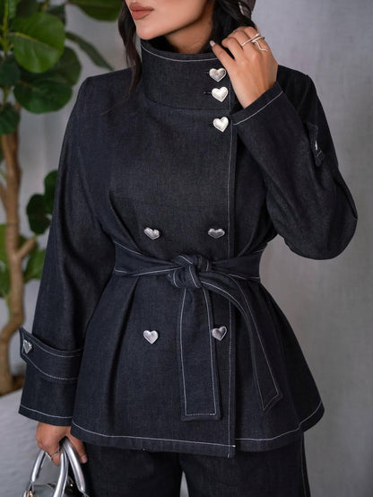 Chic Denim Two-Piece Set